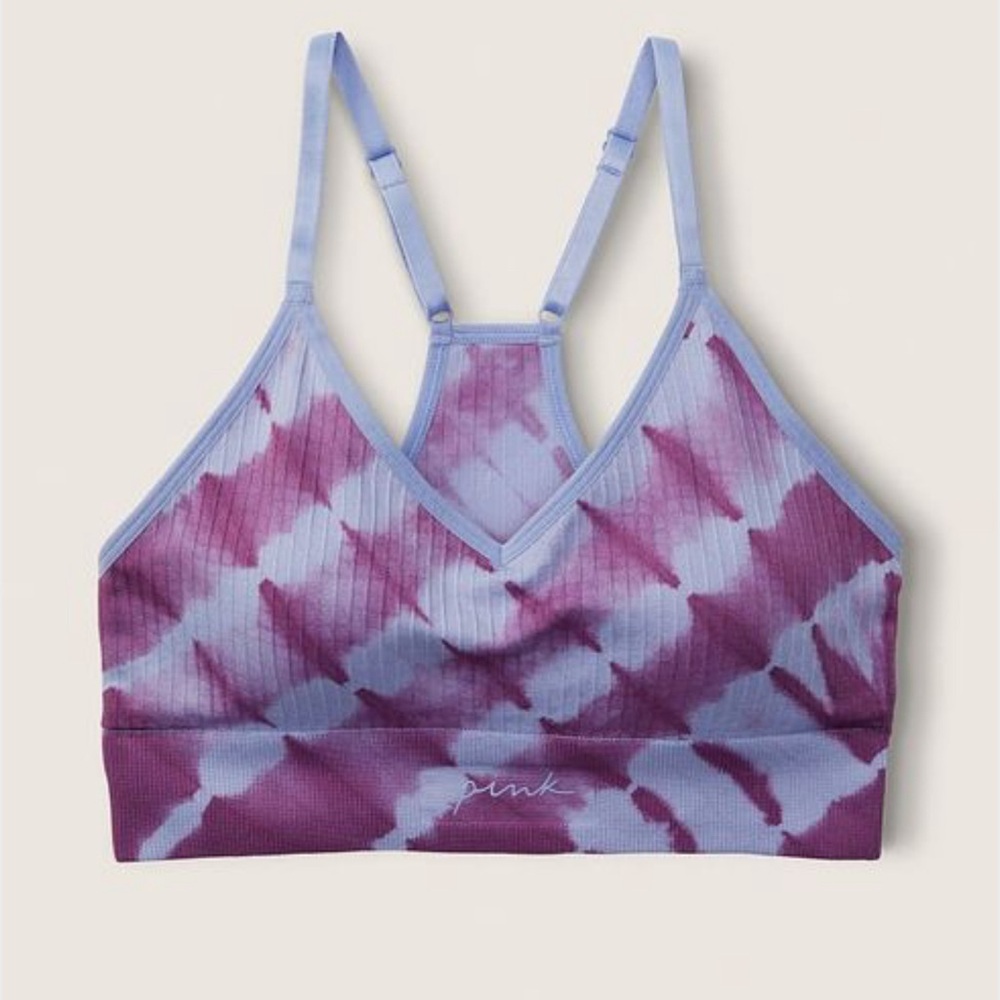 VS PINK Seamless Lightly Lined Sport Bra Size S - Picture 2 of 4